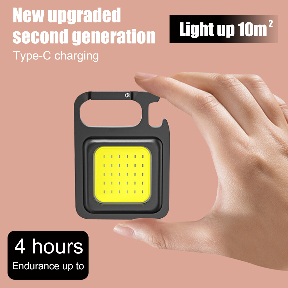 Mini Portable Flashlight Rechargeable Glare COB Keychain Light LED Work Light USB Charge Emergency Lamps Outdoor Camping Light - Image 4