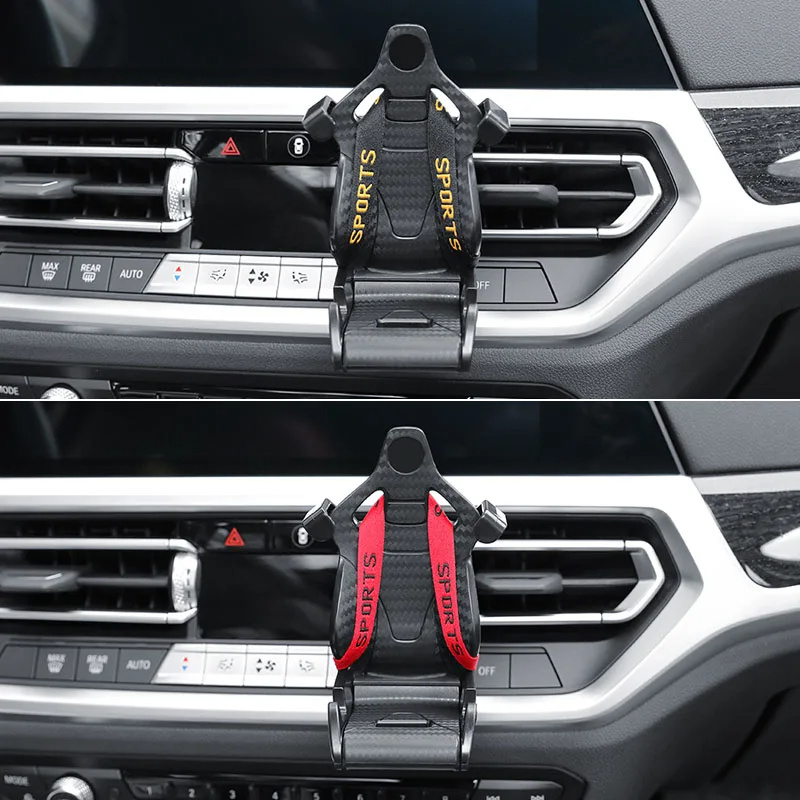 Racing Seat Shape Car Phone Holder Auto Air Vent Mobile Phone Clip 360 Degree Rotatable Car Cellphone Rack For Car Interior - Image 6