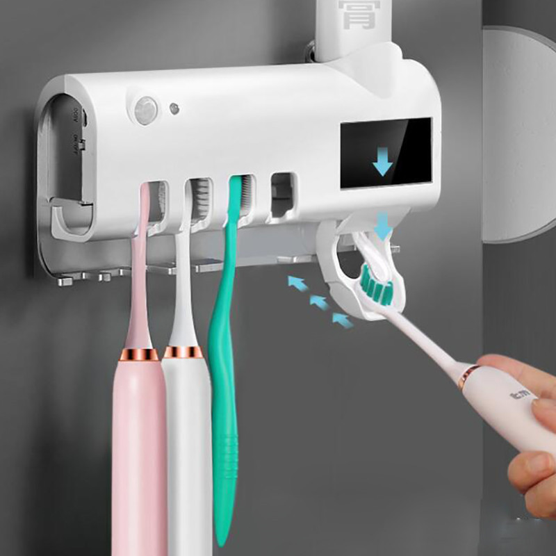 Intelligent UV Toothbrush Sterilizer Automatic Toothpaste Squeezer Toothbrush Toothpaste Rack - Image 6