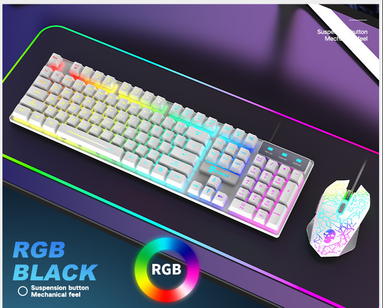 Kuiying T6RGB Luminous Keyboard And Mouse Set - Image 2