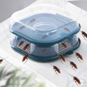Reusable Bugs Trap Box Cockroach Trap Catching Roaches Tool Drop-proof Wear-resistance No Peculiar Smell Automatic Bugs Catcher
