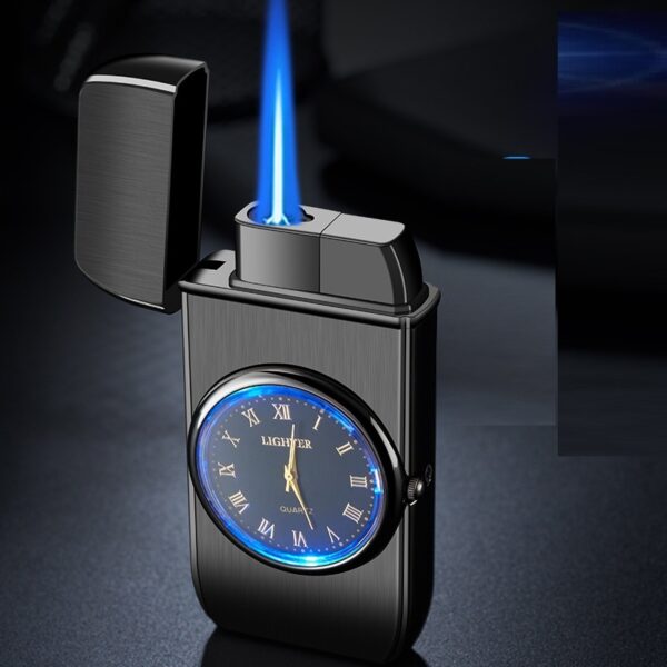 Personalized Creative Multifunctional Electronic Watch Cigarette Lighter-in-one Body Multi-purpose LED Flashing Lamp Gift Lighter - Image 5
