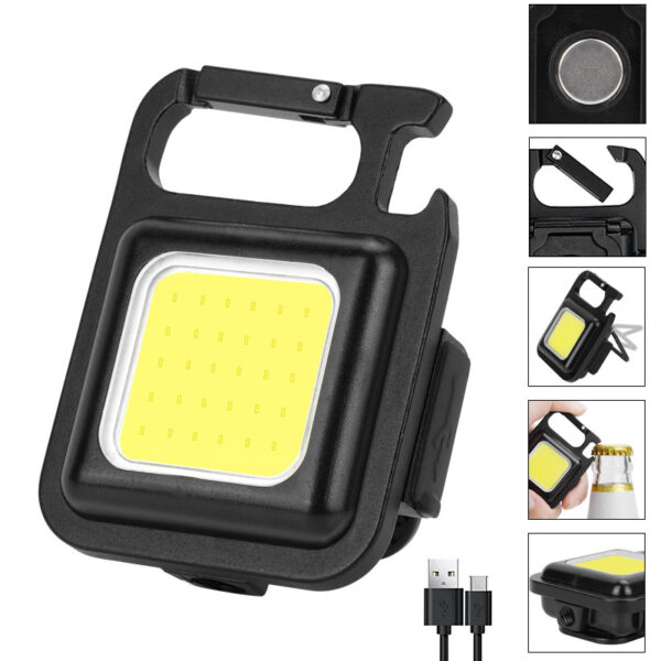 Outdoor USB Mini Alloy Keychain Light Home Emergency Night Light Car Repair Light Camping Light - Image 3